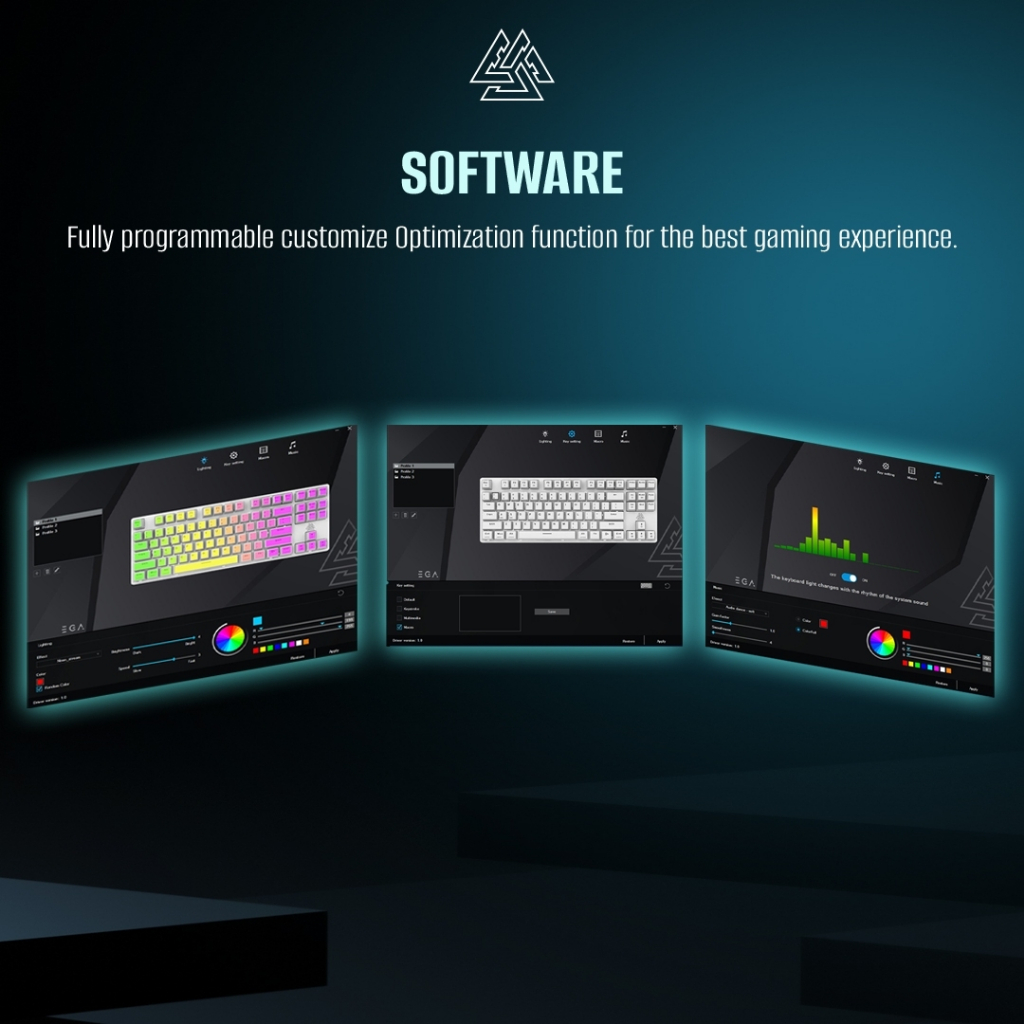 คีย์บอร์ดเกมมิ่ง EGA TYPE CMK2 Mechanical Keyboard CIY full RGB TKL 80%