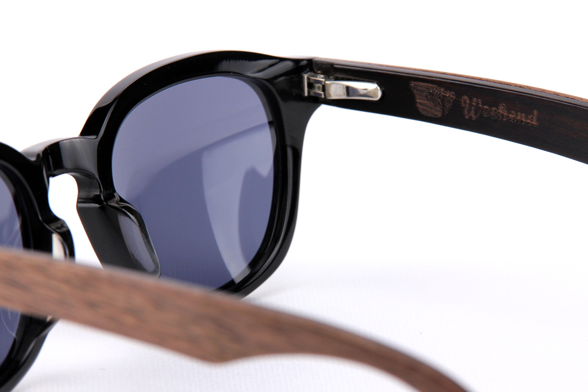 แว่นกันแดดขาไม้ Weekend Duet Collection Tokyo Black (Dark)