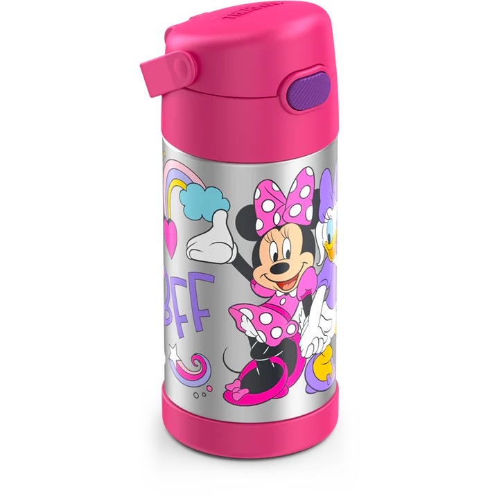 กระติกน้ำสเตนเลสรักษาอุณหภูมิ Thermos Disney Minnie Preschool FUNtainer Vacuum Insulated Stainless Steel Bottle 12OZ with Bali Handle (2022)