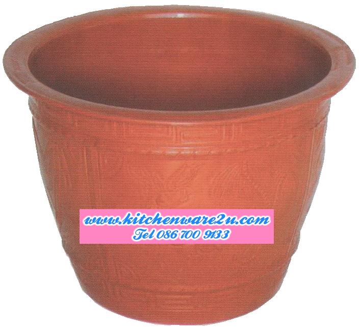 P08673 โอ่งบัวพลาสติก สีอิฐ (45.5*45.5*27.5 ซม) No.501 NS (ราคาส่งต่อ 12 ใบ:เฉลี่ย 190 บต่อใบ)