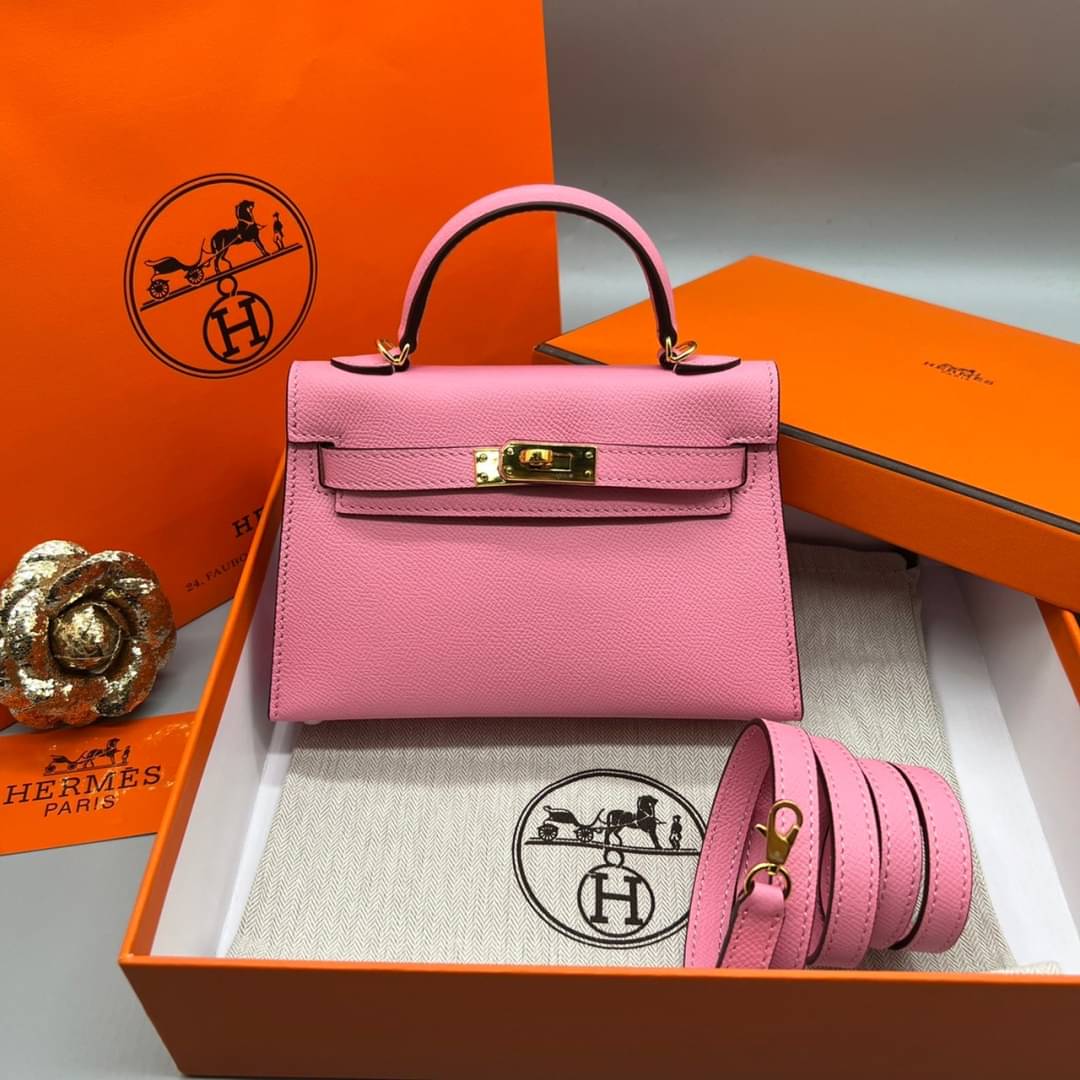 กระเป๋า hm kelly mini leather 19 cm มินิ