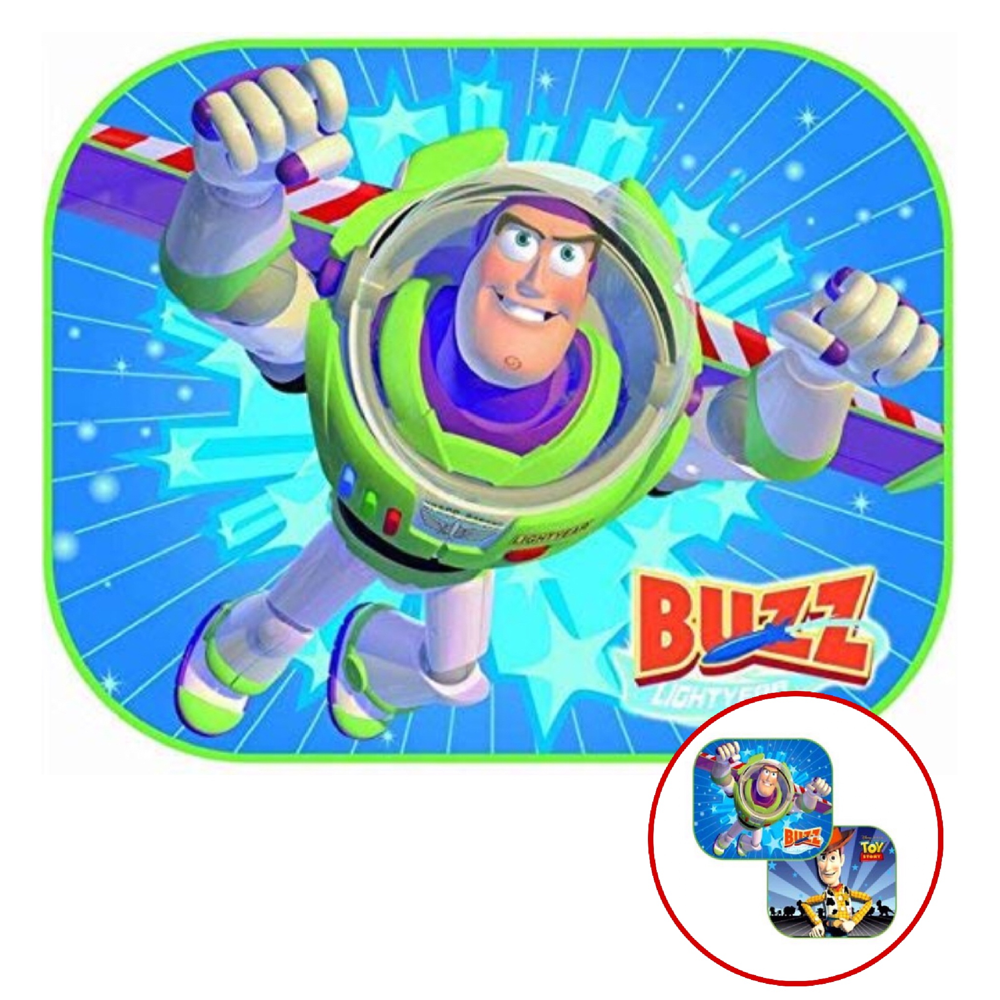 ม่านบังแดดลายตัวการ์ตูนสุดโปรด Eurasia Disney Toy Story 3 Folding Window Sunshades (Pack of 2)