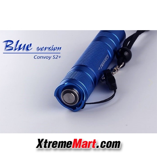 ไฟฉาย Convoy S2+ Blue XML2 U2-1A 7135 x 8 แสงขาว 3/5 โหมด 1000 LM Flashlight (สีฟ้า)