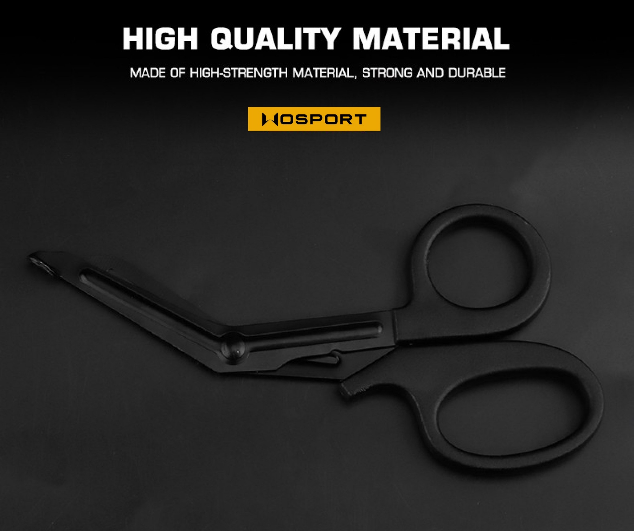 กรรไกร First AID WOSPORT (K0080) ดำ