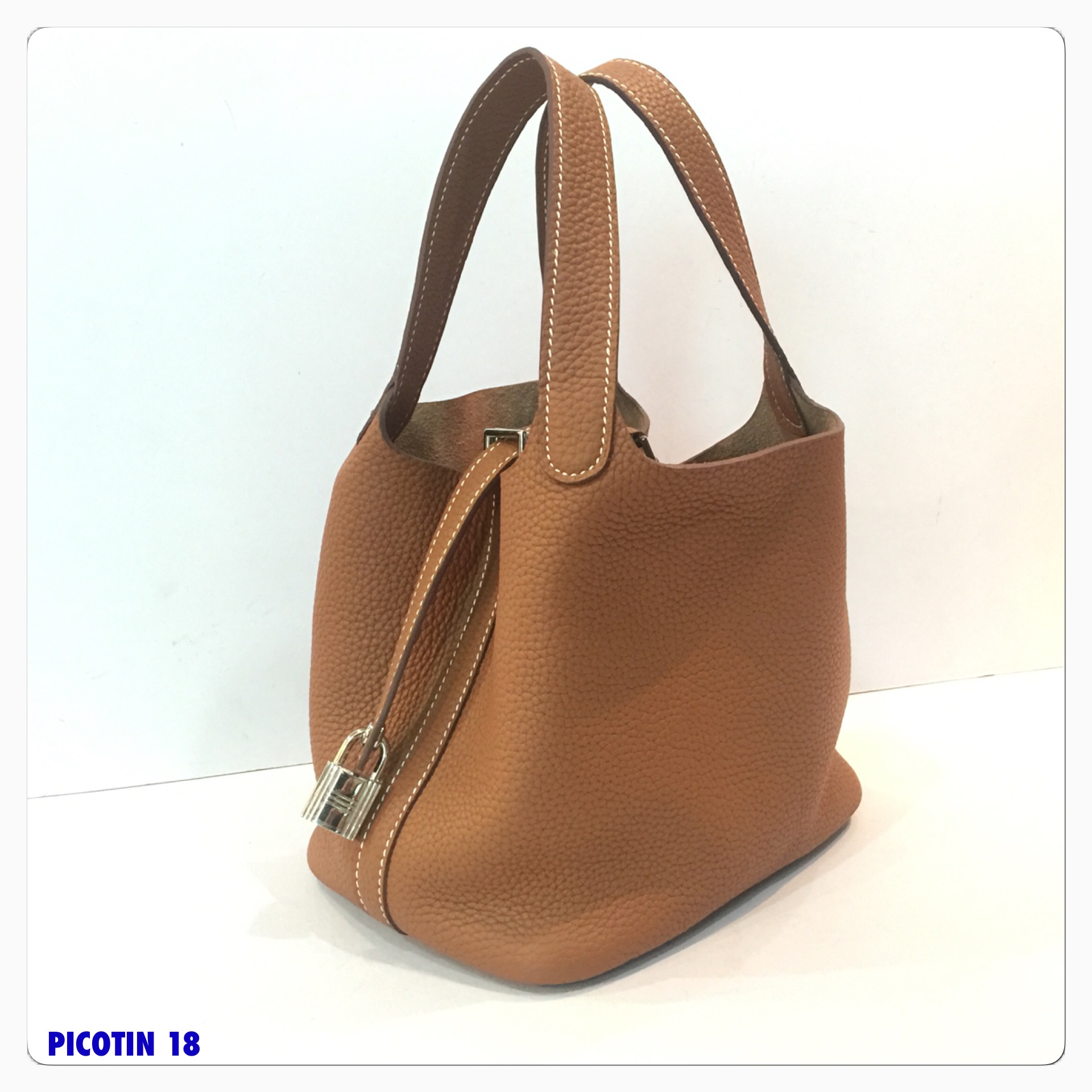 HERMES PICOTIN18 งานเย็บมือ หนังแท้