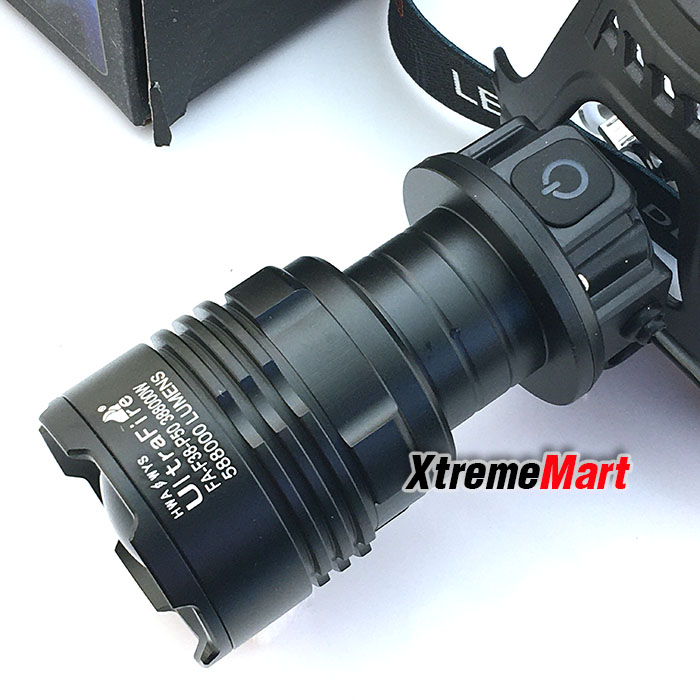 ชุดเซตไฟฉายคาดหัวซูม Ultrafire FA-F38-P50 LED แสงสีขาว สว่างมาก พร้อมแบตเตอรี่และสายชาร์จ USB