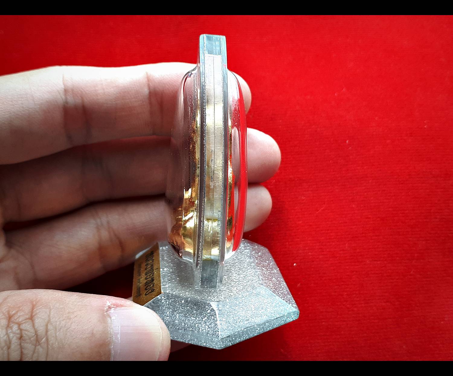 รูปหล่อ หลวงพ่อทอง วัดเขาตะเครา เนื้อผง ปิดทอง