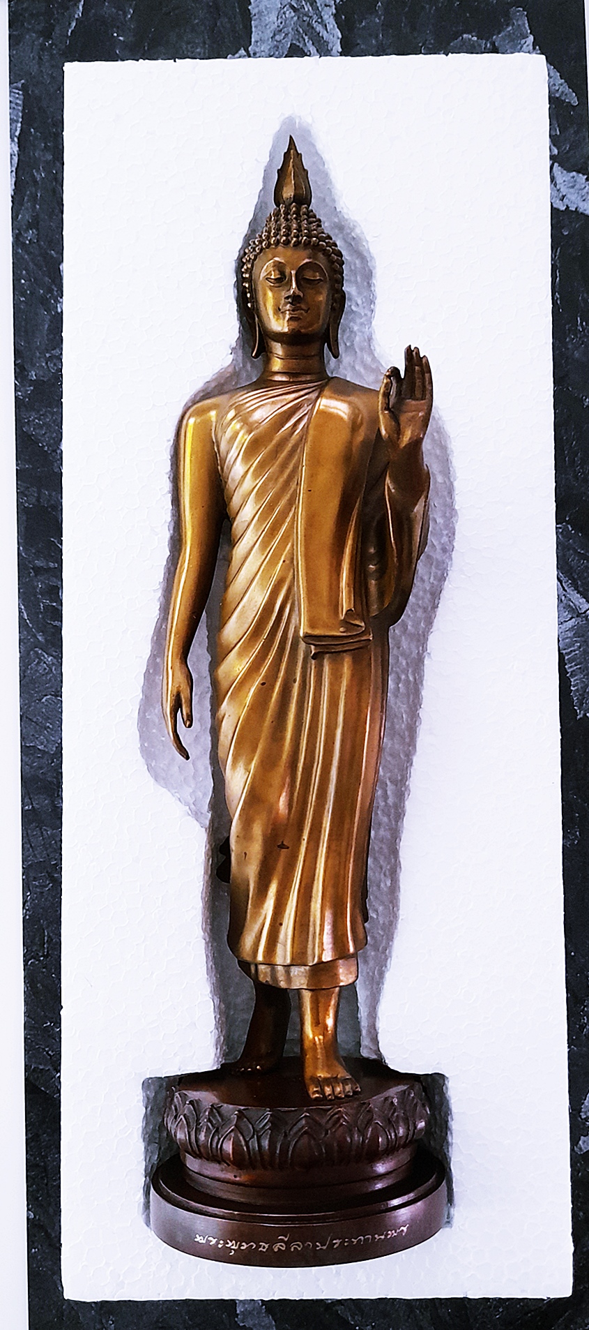 รูปหล่อ พระพุทธลีลาประทานพร (ปางลีลาประทานพร) (ความสูง12นิ้ว) เนื้อโลหะสัมฤทธิ์(บรอนซ์) เสาร์๕ ปี2563 #รับประกันแท้ - หลวงพ่อเล็ก วัดท่าขนุน