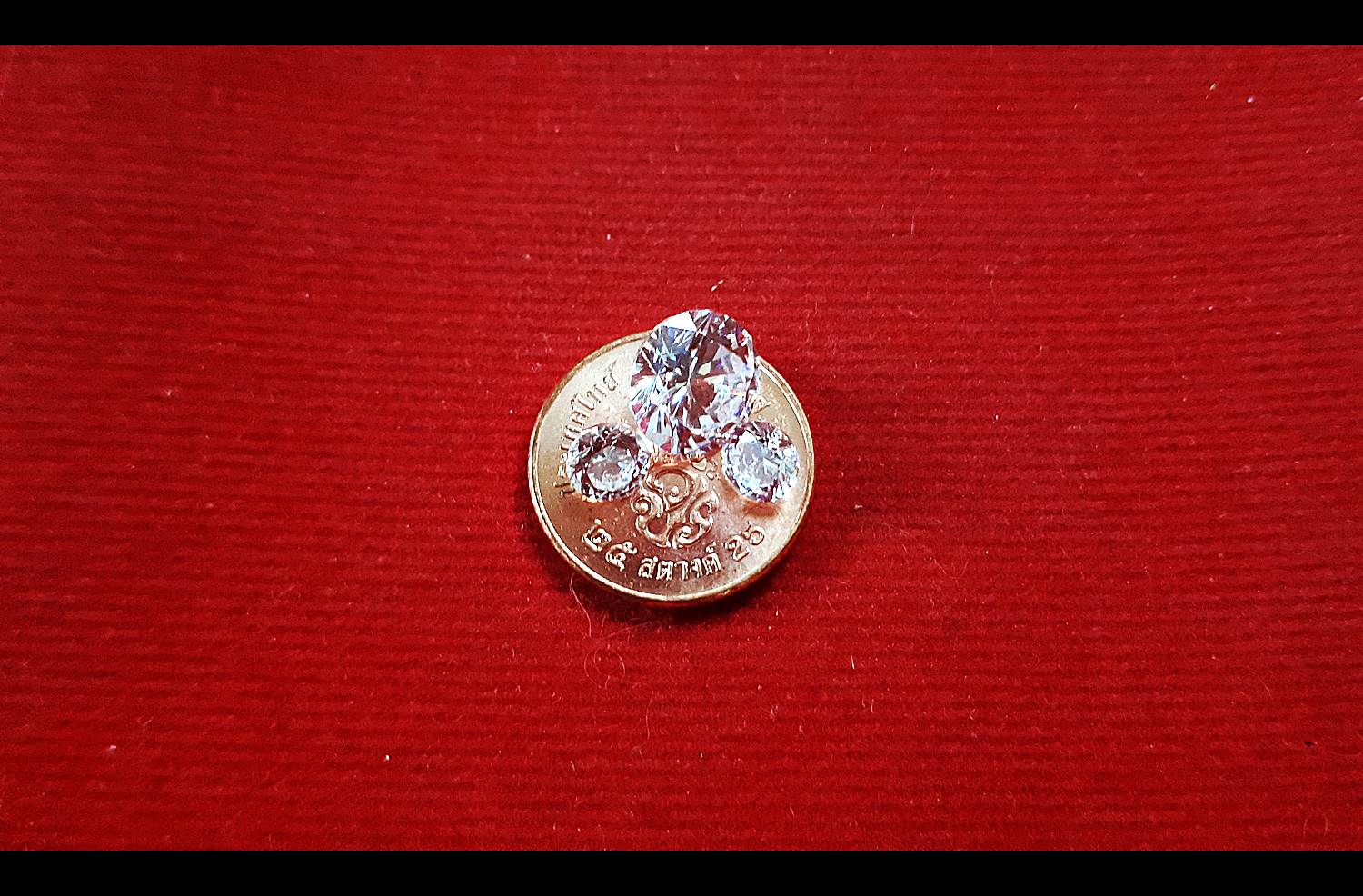 เพรช จักรพรรดิ แก้วเติมบุญ (เพรช CZ 3 เม็ด) ปี2560 #รับประกันแท้ - หลวงพ่อเล็ก วัดท่าขนุน