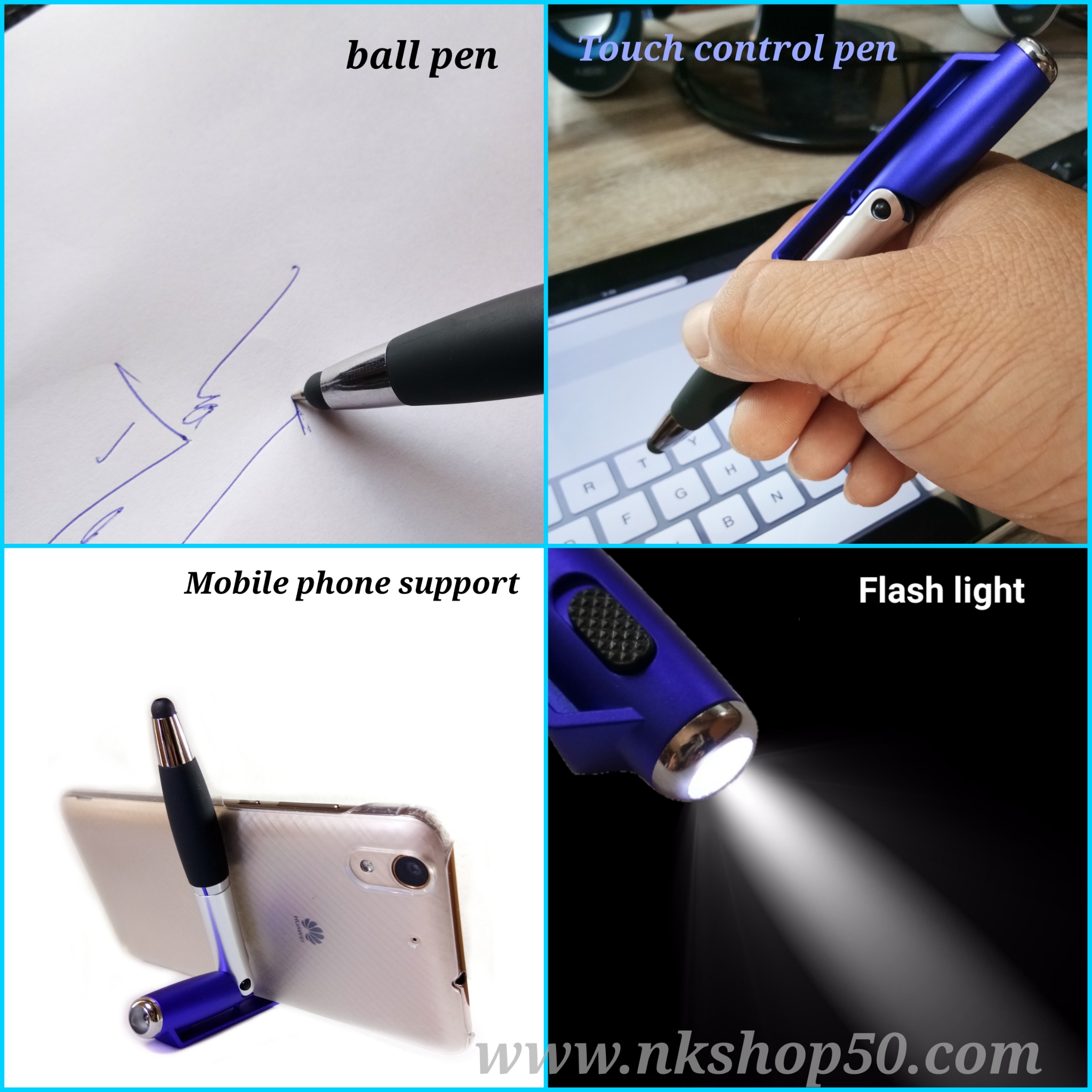 ปากกาStylusทัชสกรีนหน้าจอ4in1