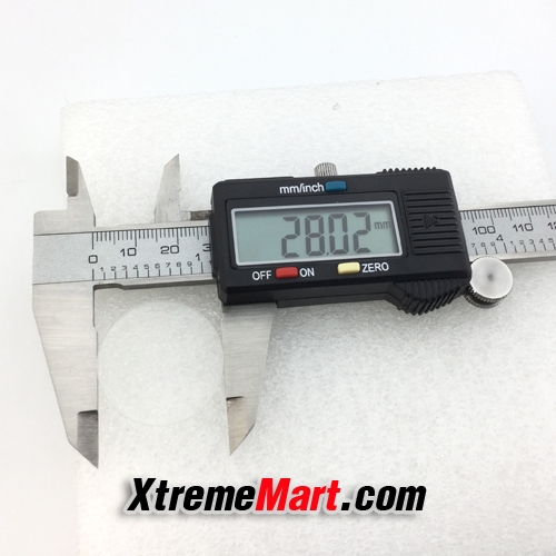 เลนส์กระจกใสสำหรับไฟฉาย เส้นผ่านศูนย์กลาง 28mm หนา 1.6mm