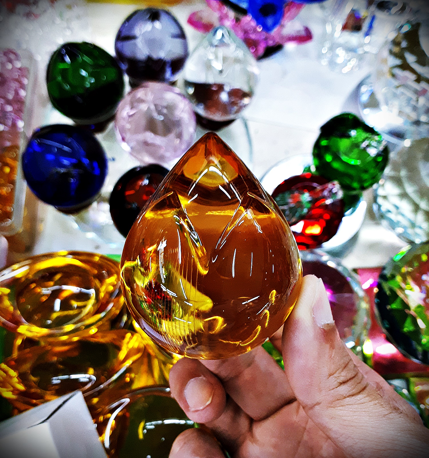 ลูกแก้ว ทรงดอกบัว ขนาด 6 ซม