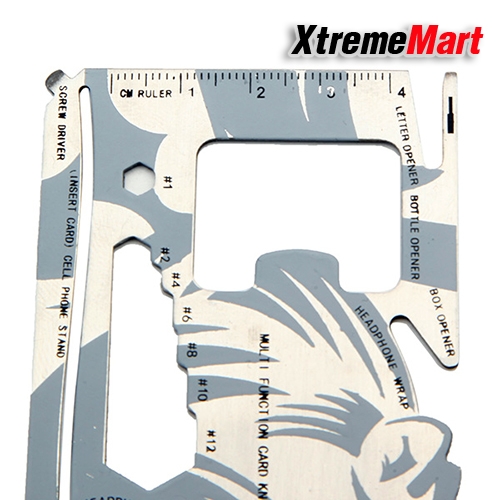 อุปกรณ์อเนกประสงค์ Tiger-shape 18 Tools in 1 Ultimate Pocket Tool Multifunction Card Knife Survival Tools
