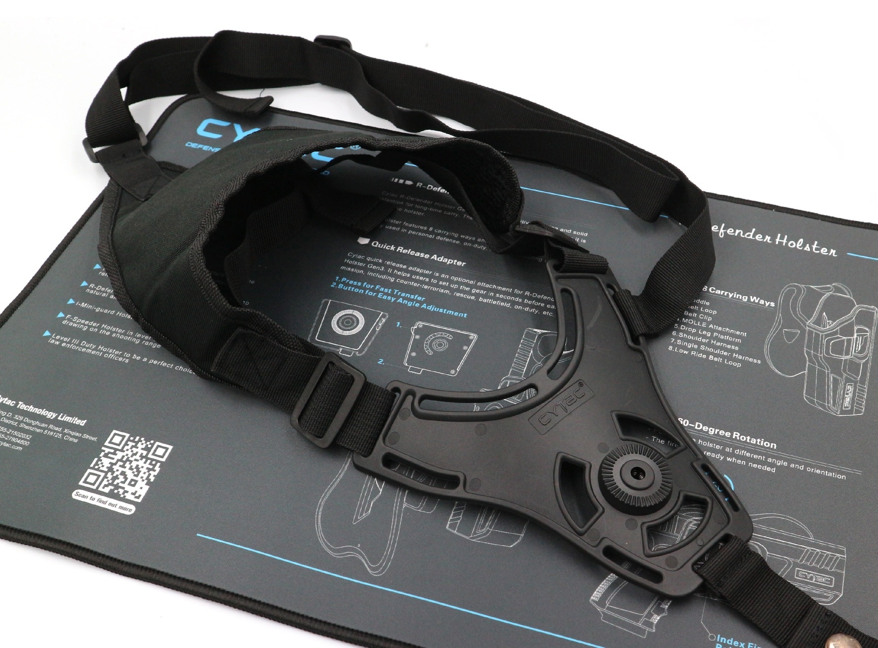 CYTAC เพลทสะพายไหล่เดี่ยว #CY-SHS (K0580) ดำ