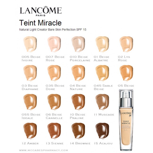 (ลด 60% Tester ตัวเต็ม No box สี P-02 สำหรับกลาง อมชมพู) Lancome Teint Miracle Natural Light Creator Bare Skin Perfection SPF15 รองพื้นสูตรฟลูอิดสูตรผสมพิเศษเพื่อเสริมความชุ่มชื้นและคงความกระจ่างใสได้ยาวนาน พร้อมเพิ่มความเปล่งปลั่งสว่างใสให้กับผิว