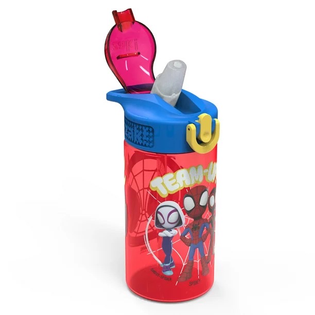 กระติกน้ำพร้อมหลอดดื่มสำหรับเด็ก Zak! Spidey & His Amazing Friends 16 Oz. Reusable Water Bottle with Straw