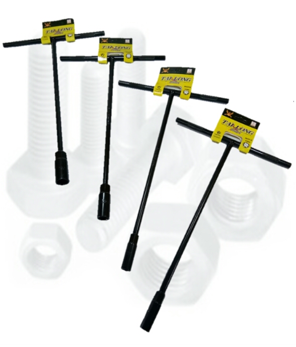 บล๊อคตัวทีขันน๊อตด้ามยาวเคลือบสีดำ