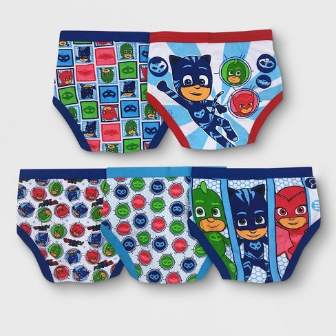 กางเกงชั้นใน PJ Masks Gekko, Catboy & Owlette Briefs ไซส์ 6 ปี (แพค 5 ตัว)