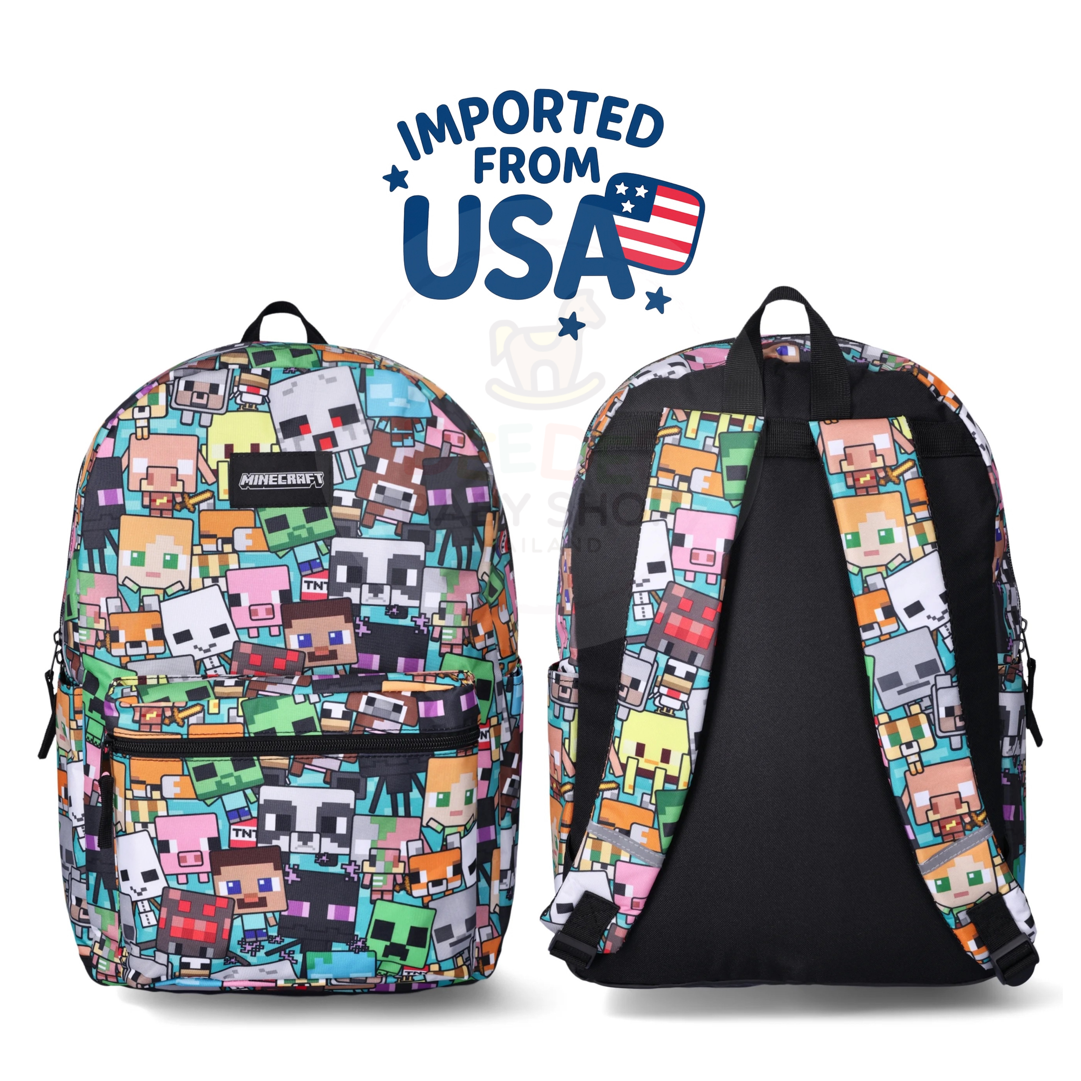 กระเป๋าเป้สะพายหลังสำหรับเด็ก Minecraft 17" Backpack