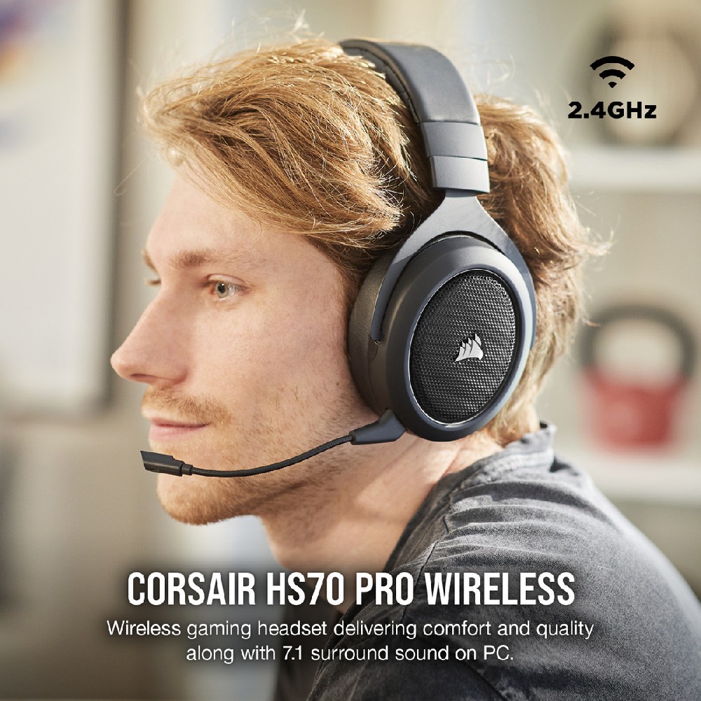 Corsair HS70 PRO WIRELESS CARBON / CREAM HS70 Wired Bluetooth Gaming Headphone