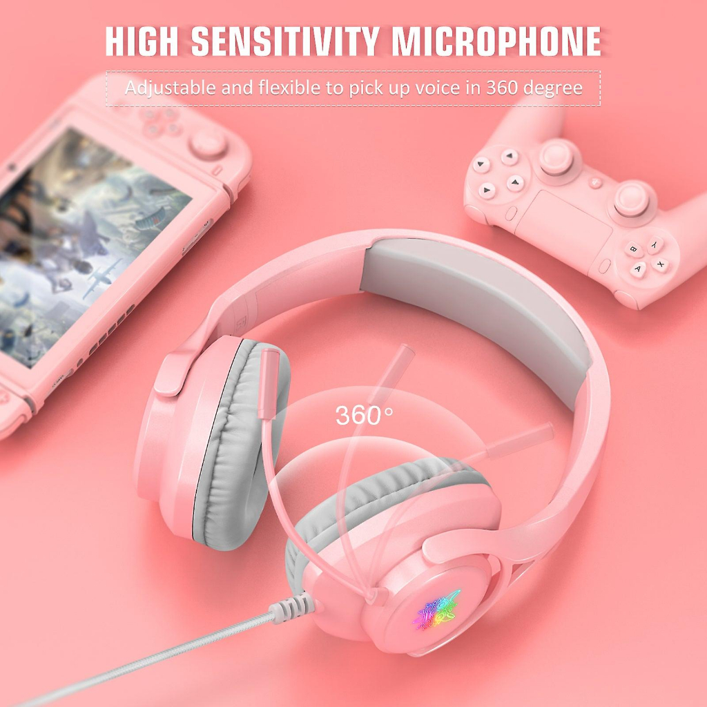 หูฟัง ONIKUMA X16 Wired Gaming Headphones RGB Surround Sound Stereo Headset With Mic For PC PS4 Xbox