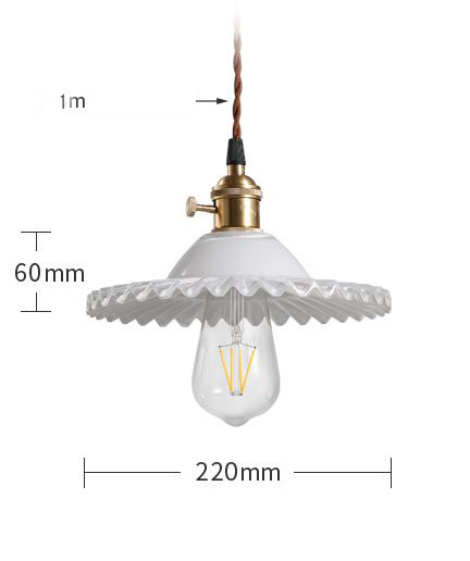 โคมไฟห้อยเพดานหัวเดี่ยว Brass glass 22x6cm [BG22]