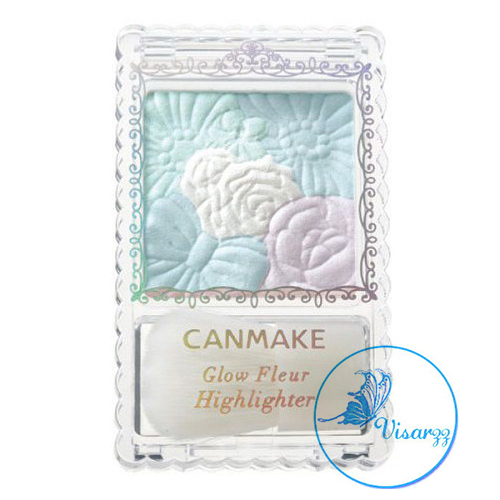 Canmake Glow Fleur Highlighter #01 Planet Light แป้งไฮไลท์ในตลับเจ้าหญิงที่ช่วยเพิ่งความโดดเด่นมีมิติให้กับใบหน้าของคุณอย่างเป็นธรรมชาติ