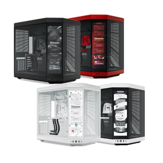 CASE HYTE Y70 WITH 4K TOUCH LCD & Y70 non LCD (BLACK/BLACK) (E-ATX)