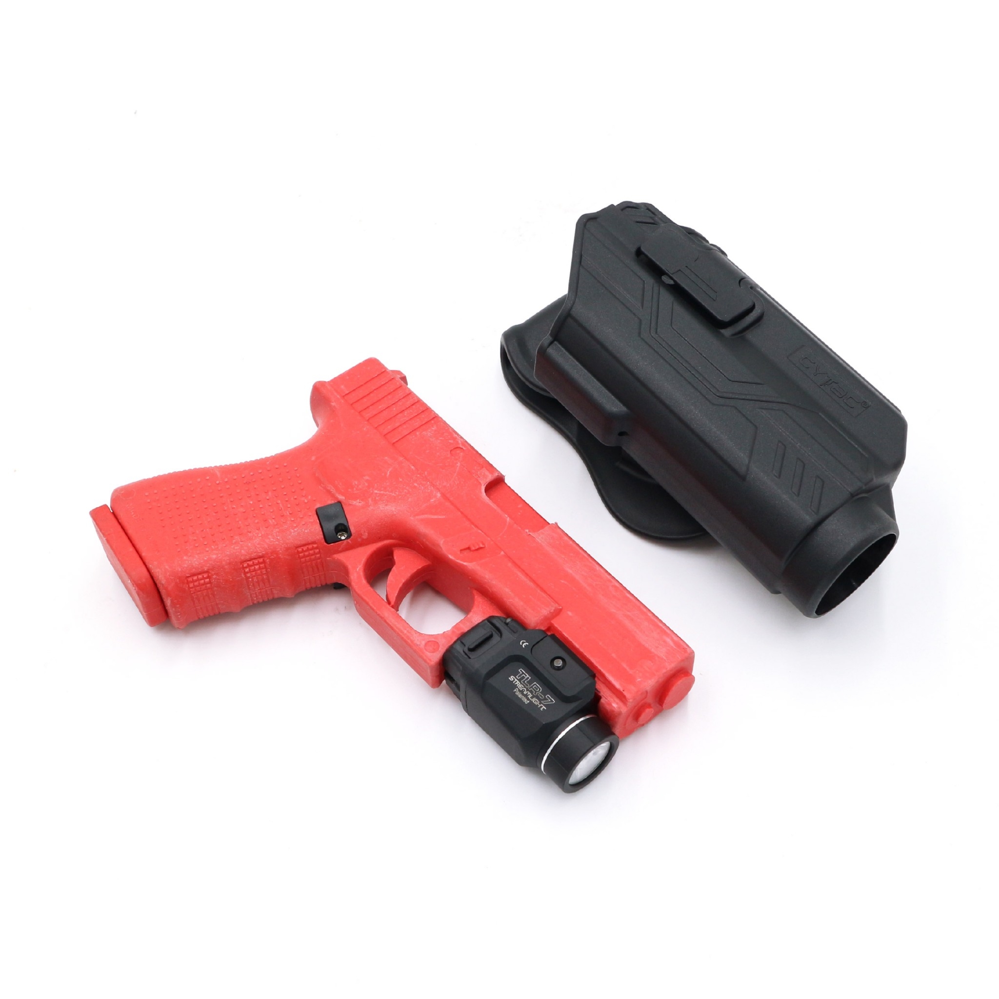 CYTAC thailand ซองพกนอก GLOCK 19 ติดไฟฉาย สามารถใช้กับไฟฉายหลายชนิด (ปลดล็อคนิ้วชี้)