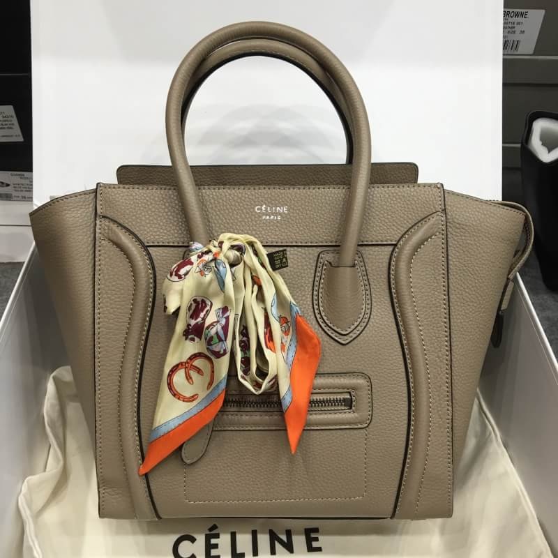 กระเป่า celi micro luggage tote bag 10 นิ้ว สีเทา พร้อมกล่อง
