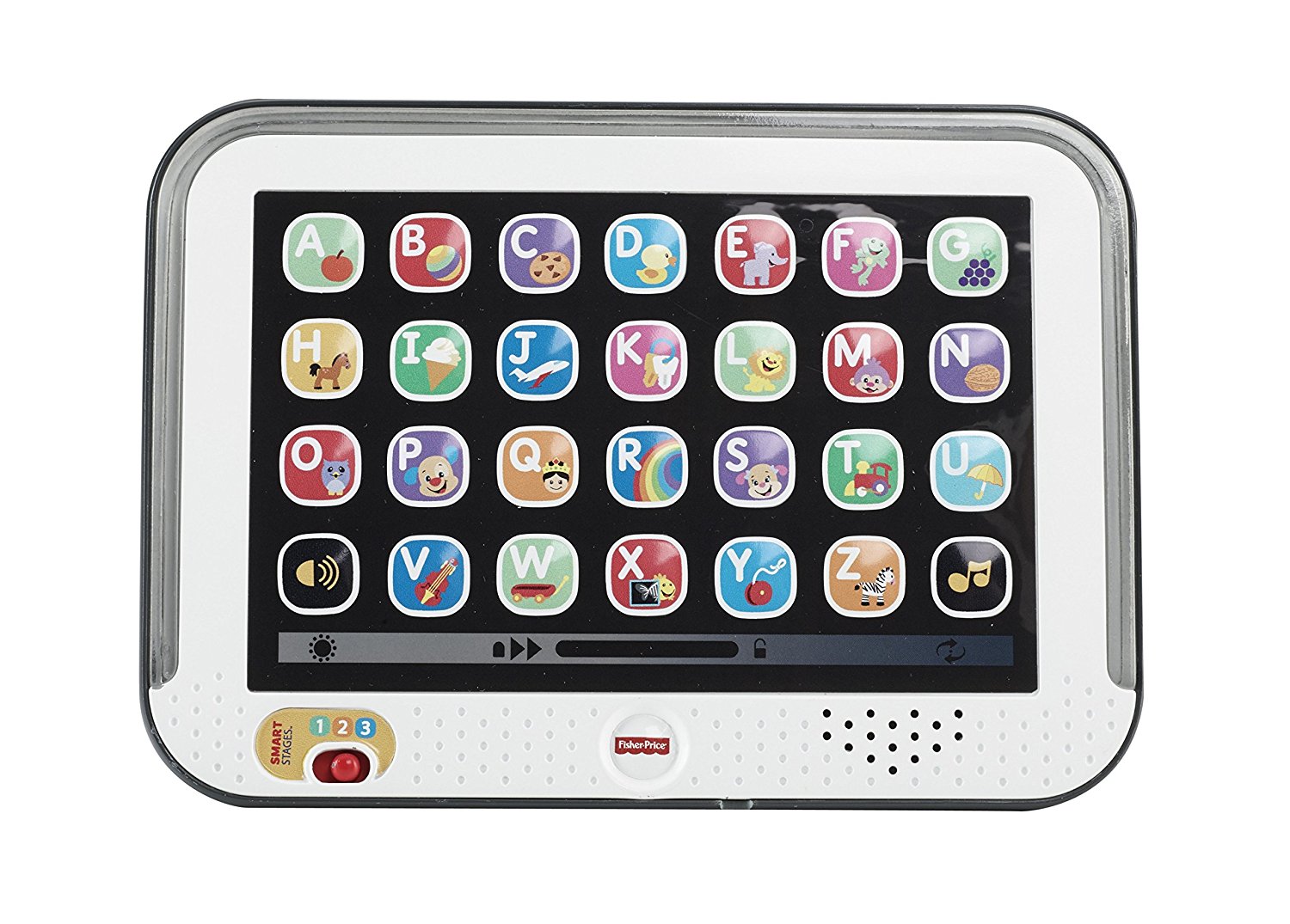แทปเล็ทมหัศจรรย์สำหรับเด็ก Fisher-Price Laugh & Learn Smart Stages Tablet (Grey)