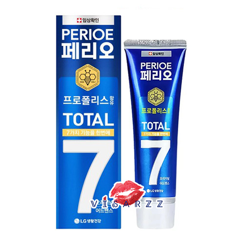ฉลากไทย (สีน้ำเงิน Fresh & Cool) LG Perioe Total 7 Toothpaste 120g ยาสีฟันเกาหลีที่ ซองฮุน จองวอน ENHYPEN เลือกใช้ ขจัดคราบหินปูน