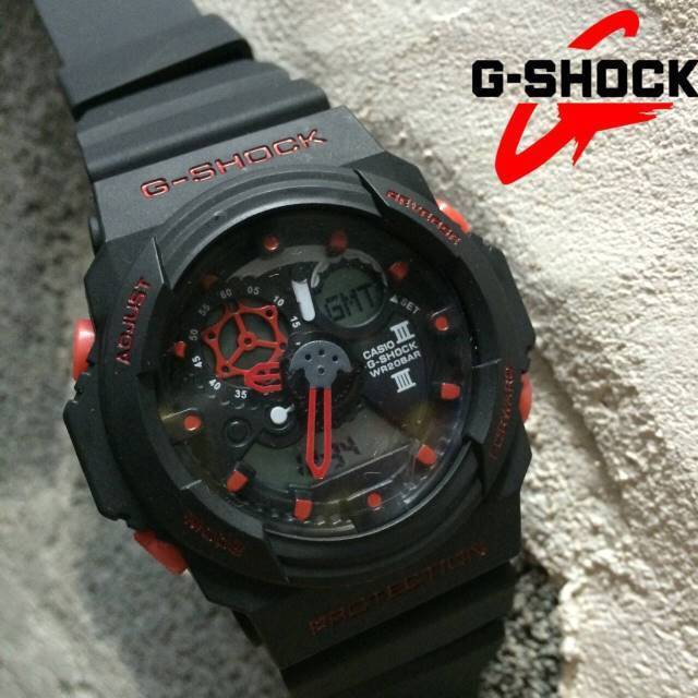 นาฬิกา G-Shock AAA สายยางสีดำด้าน หน้าปัดเข็มแดง 2 ระบบ ทน หาไม่ได้อีกแล้ว ถูกสุดๆ
