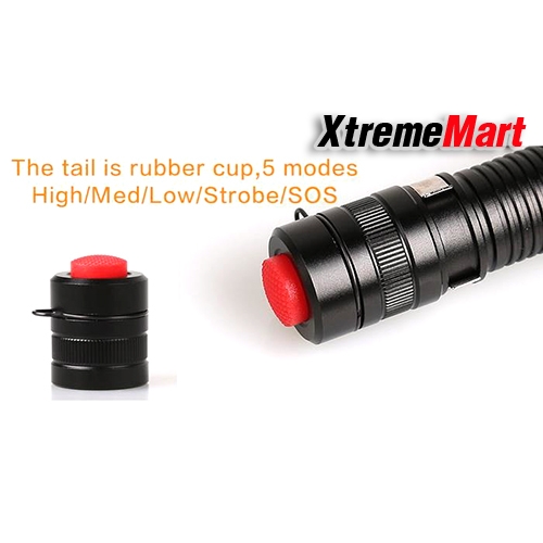 ไฟฉาย SupFire new flashlight F5 10w rechargeable camping outdoor led zoom flashlight (BLACK)