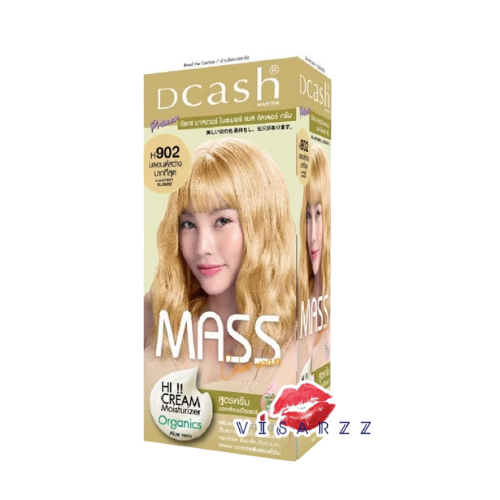(H902 บลอนด์สว่างมาก) Dcash Master Primer Mass Color Cream ดีแคช มาสเตอร์ ไพรเมอร์ แมส คัลเลอร์ ครีม ครีมย้อมสีผม สีเด่นชัด ไม่แสบหนังศีรษะ