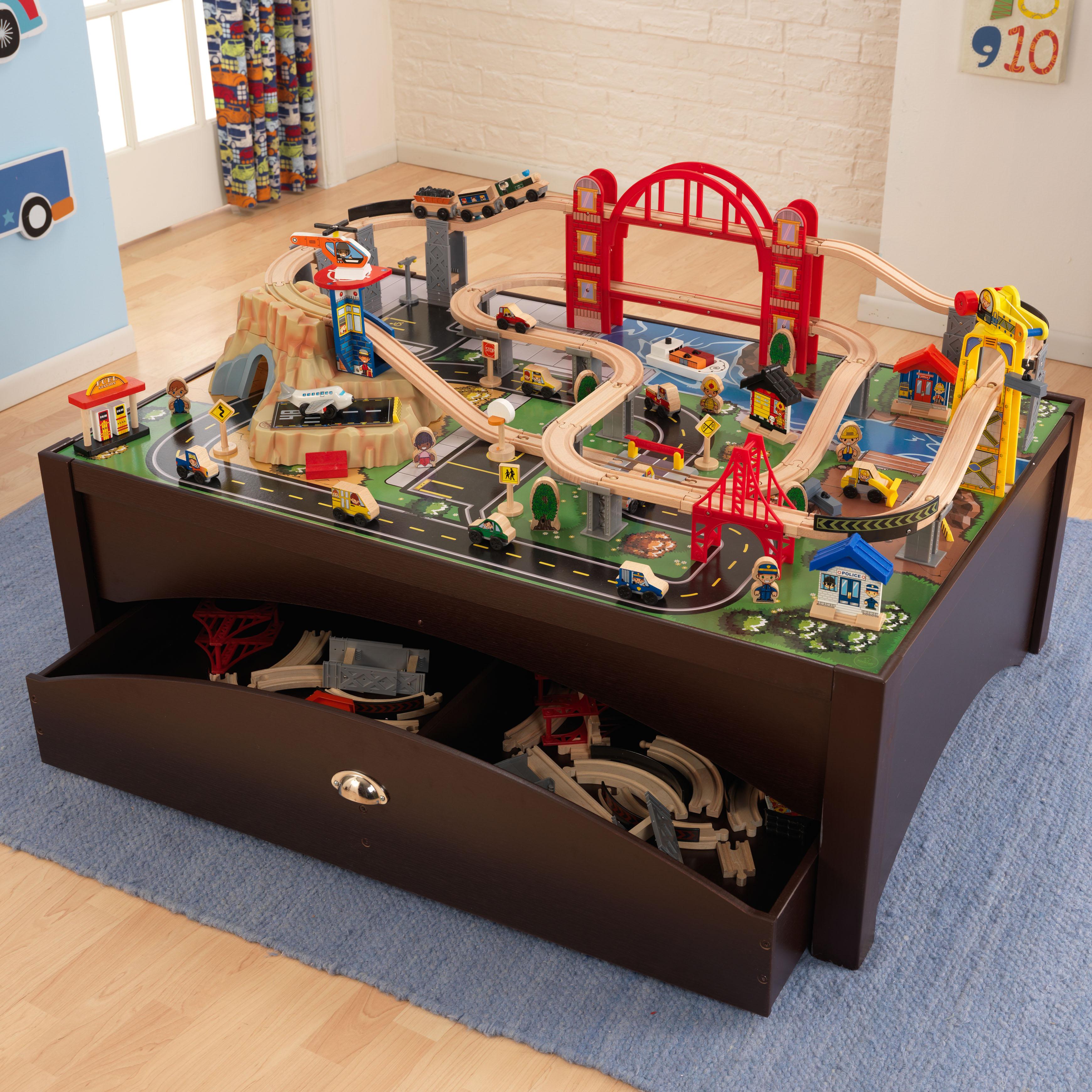 โต๊ะกิจกรรมเอนกประสงค์พร้อมชุดโมเดล KidKraft Metropolis Train Set and Table