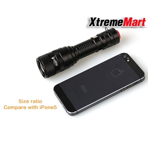 ไฟฉาย SupFire new flashlight F5 10w rechargeable camping outdoor led zoom flashlight (BLACK)