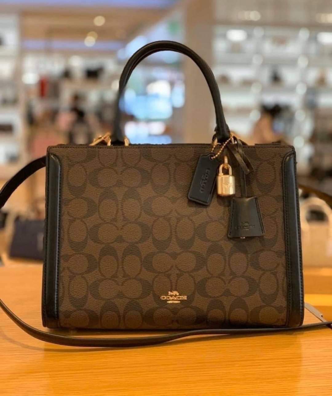 Coach ZOE CARRYALL IN SIGNATURE CANVAS (แอดไลน์ก่อนสั่งซื้อ)