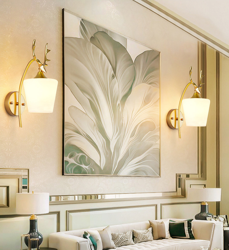 โคมไฟติดผนังภายในรูปหัวกวาง [W-3030]