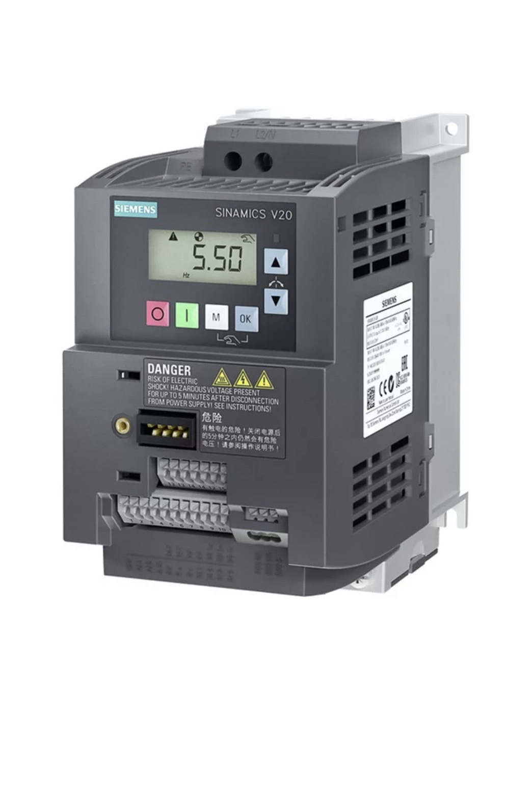 SIEMENS SINAMICS V20 Model:6SL3210-5BE24-0UV0 4kw 3AC 400V