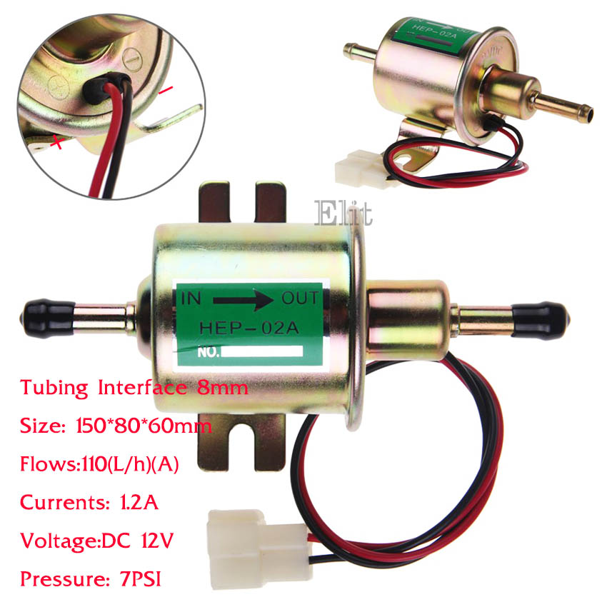 Elit ปั๊มติ๊ก ปั๊มเชื้อเพลิงน้ำมันแรงดัน สำหรับรถดีเซลและเบนซิน 12V Universal Gasoline&Diesel Fuel Pump 12V