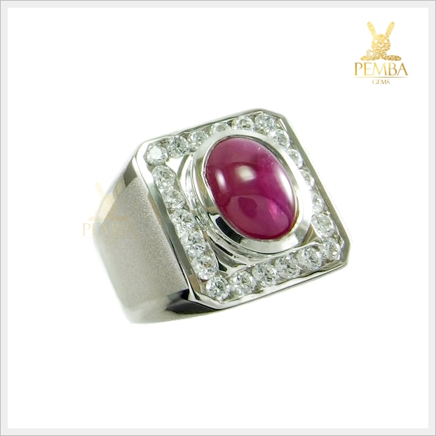 แหวนทับทิมแท้ สีชมพูหวาน เงินแท้925 ชุบทองคำขาว สร้างเสริมพลังพลังชีวิต