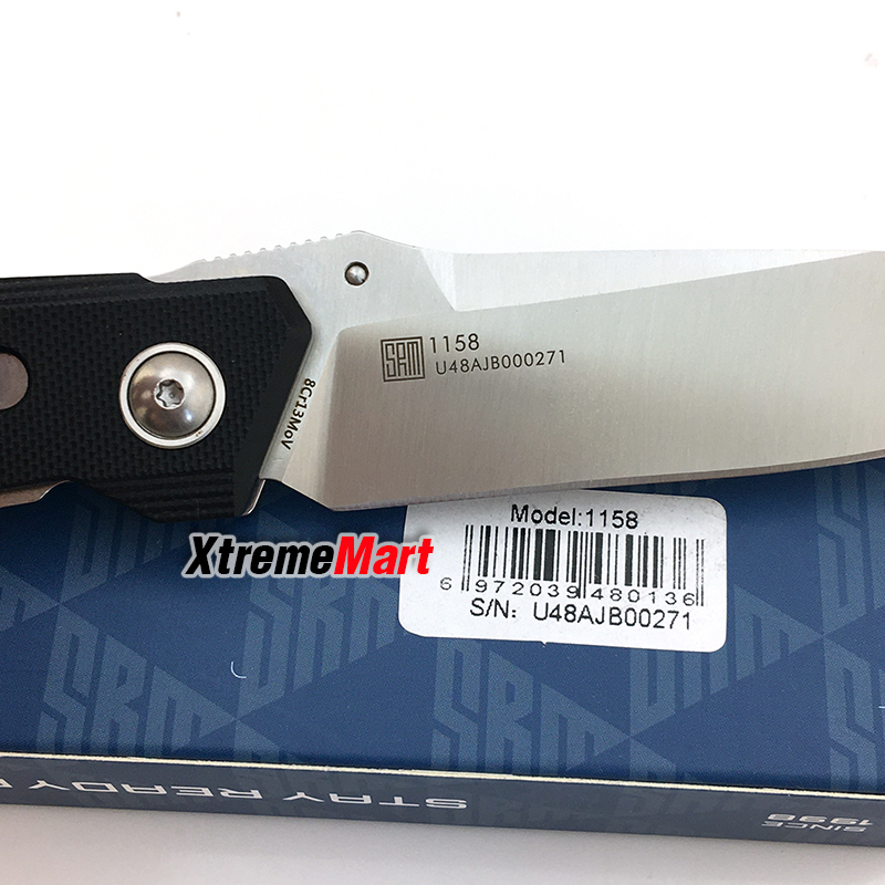มีดพับ Sanrenmu รุ่น 1158 SRM-1158 ใบมีดสแตนเลส 8Cr13MOV ด้ามG10 สีดำ (เล่มละ)