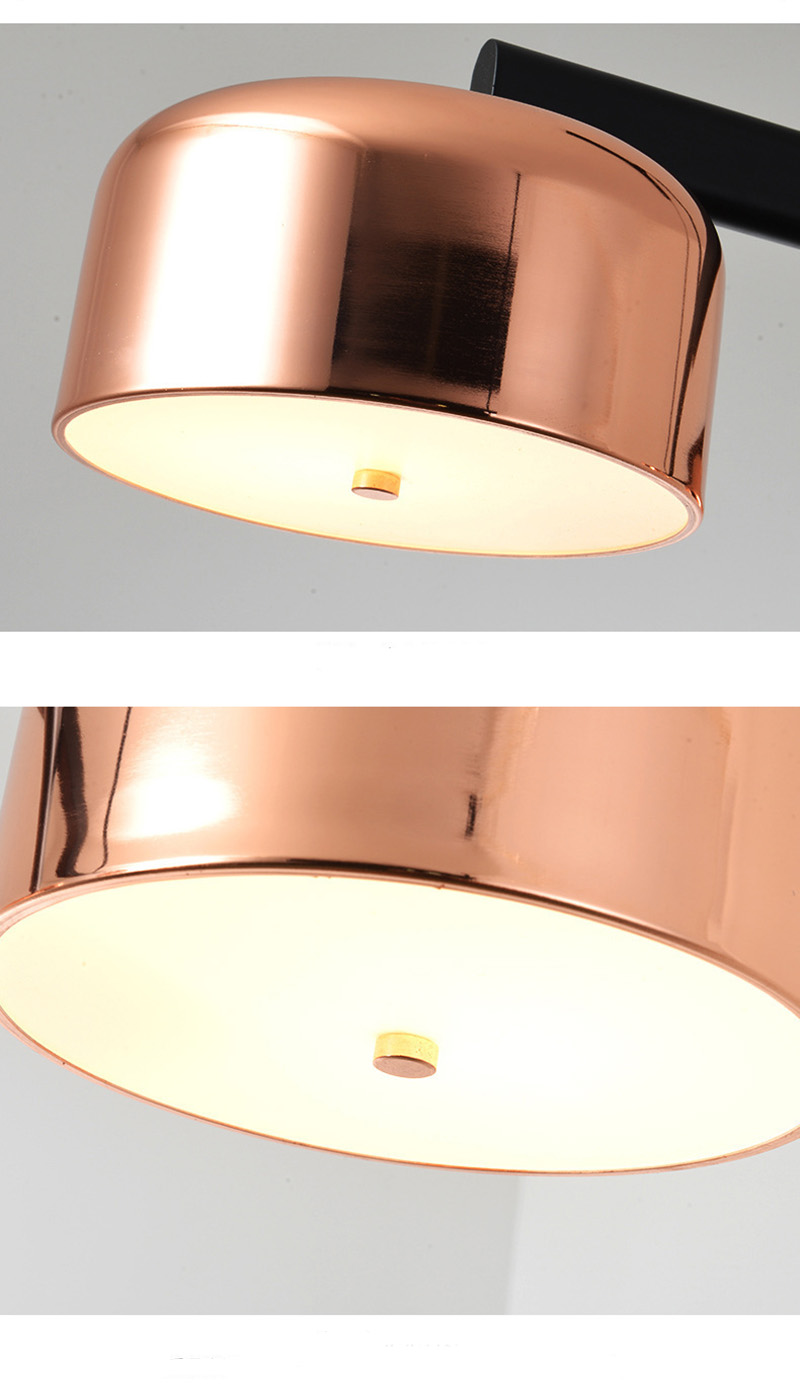 โคมไฟแขวนเพดานโต๊ะทานอาหารสไตล์โมเดิร์นโป๊ะกลม 4 ดวง สี Rose Gold [FMD800866]