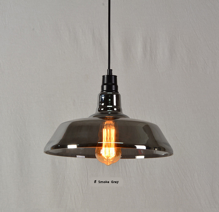 โคมไฟแขวนเพดานแก้ว Loft American [PL039]