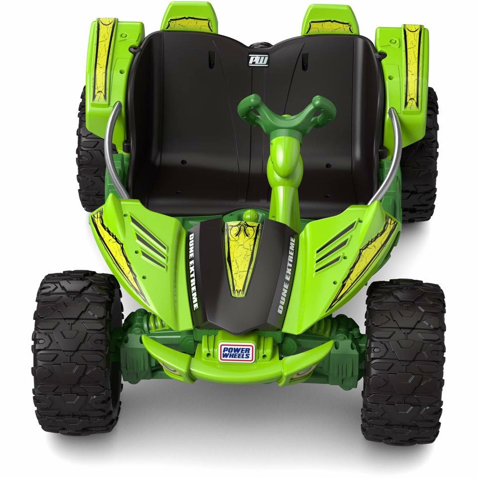 รถแบตเตอรี่ ATV คันยักษ์แบบ 2 ที่นั่ง Fisher-Price Power Wheels Dune Racer Extreme 12-Volt Battery-Powered Ride-On (Monster Green)
