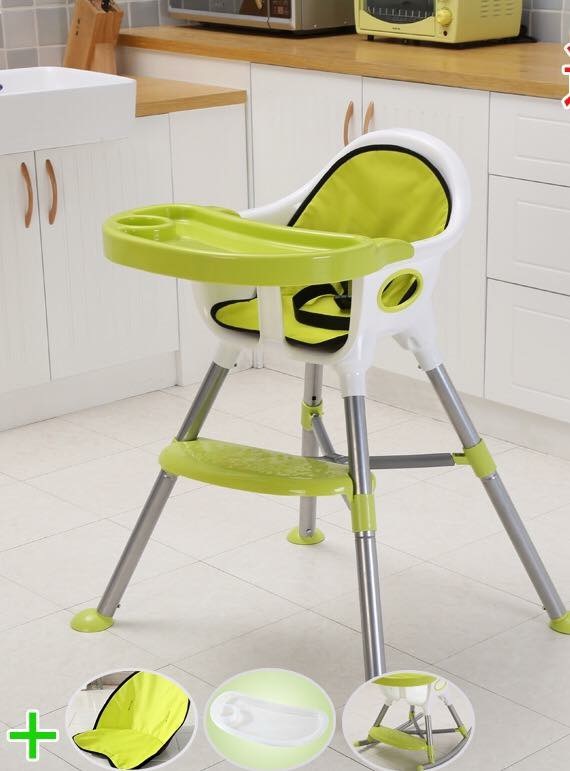 เก้าอี้รับประทานอาหารทรงสูงปรับระดับได้ 3-in-1 Adjustable High Chair for Children