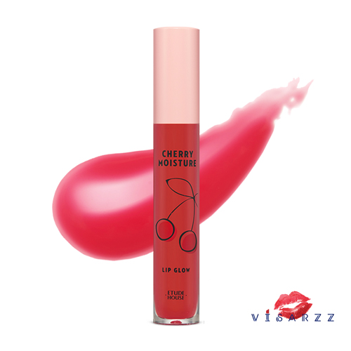 (#RD301) Etude Cherry Moisture Lip Glow 4g ลิปออยที่มาในรูปแบบลิปกรอส สีอ่อนใส ให้ประกายกับเรียวปากพร้อมกับบำรุงให้ความชุ่มชื้นจากออย 3 ชนิด
