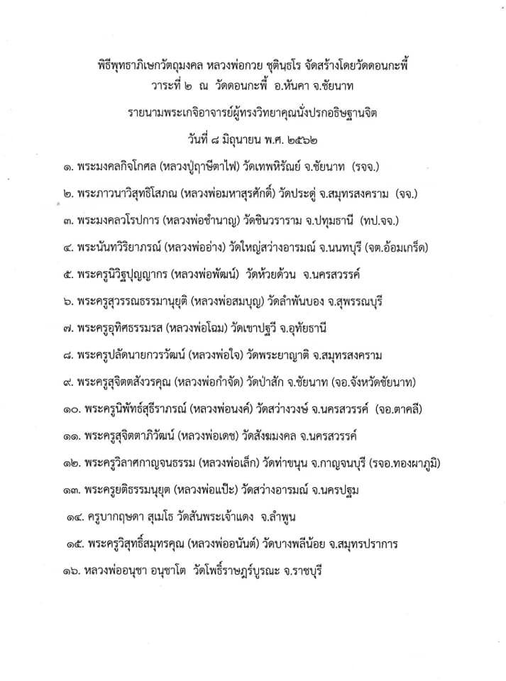 สติ๊กเกอร์(ใสโปร่งแสง) รูป หลวงพ่อกวย วัดโฆสิตาราม(วัดบ้านแค) ปี2562