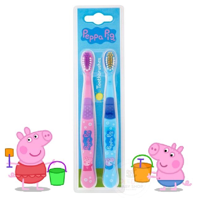 แปรงสีฟันสำหรับเด็ก KOKOMO Peppa Pig Kids Toothbrushes (Pack of 2)